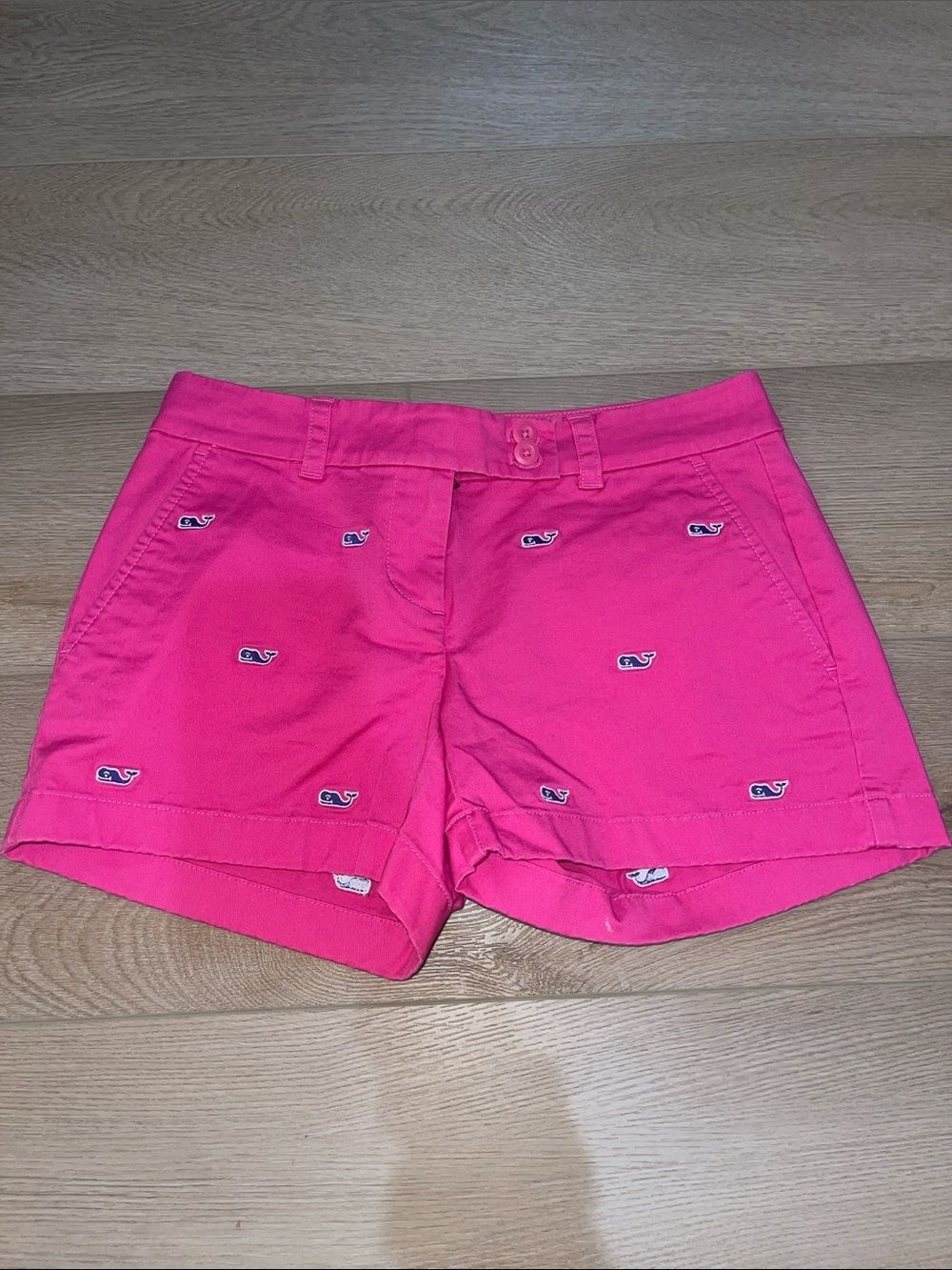 Vineyard Vines Hot Pink Whale Embroidered Women’s Shorts